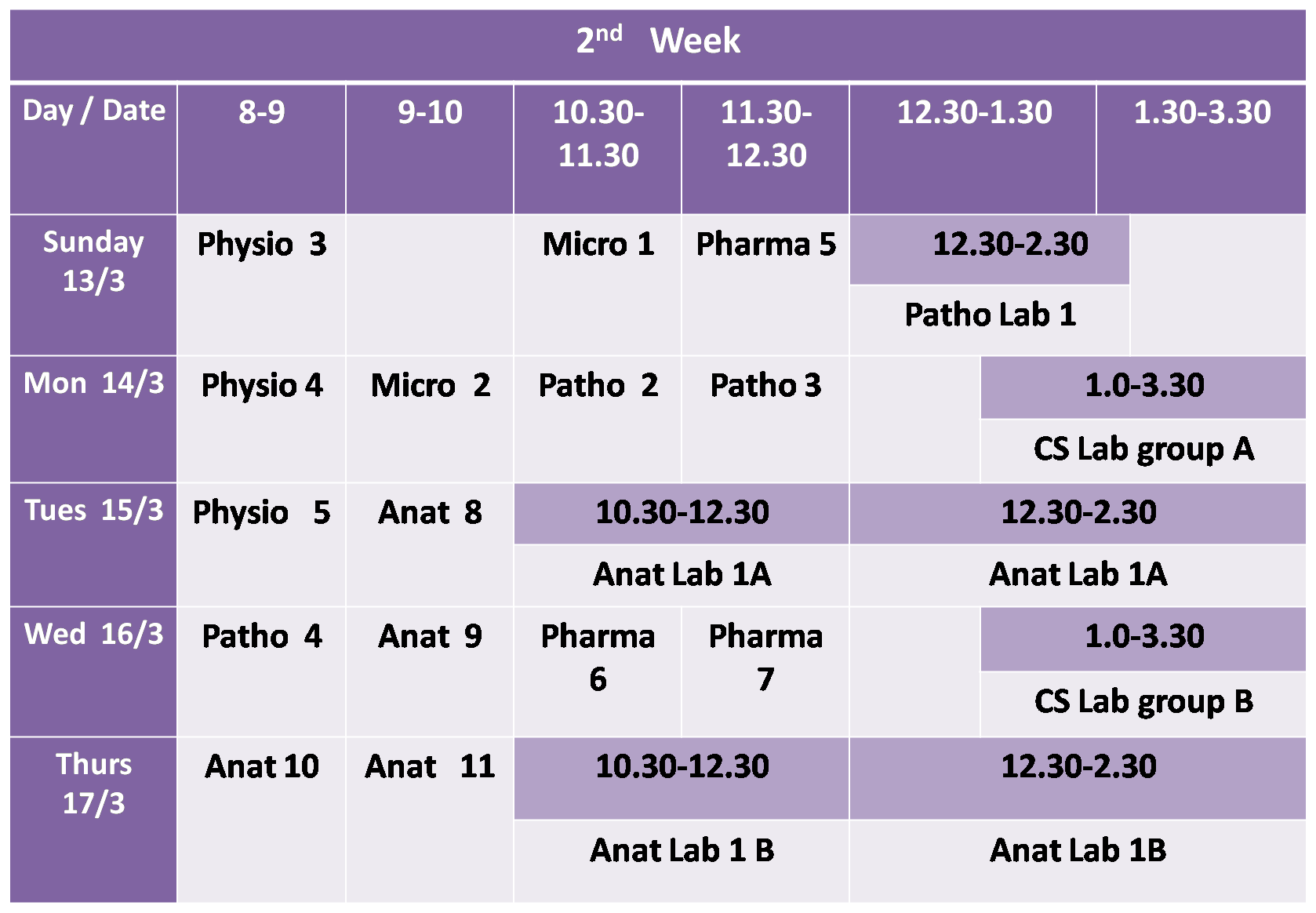 2nd week