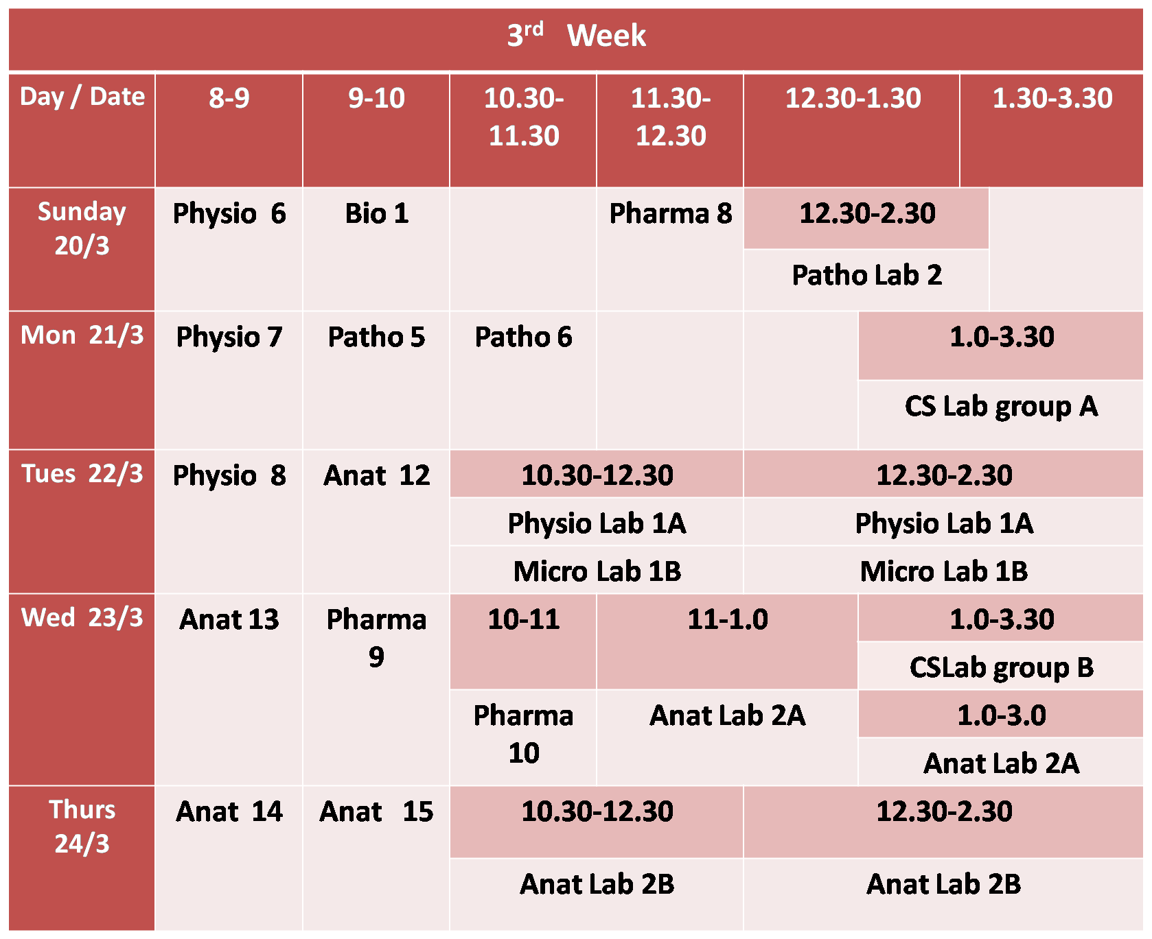 3rd week